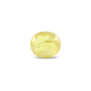 Yellow Sapphire 4.27 Carat Oval Cut Loose Gemstone for Fine Jewelry - Product Image 2