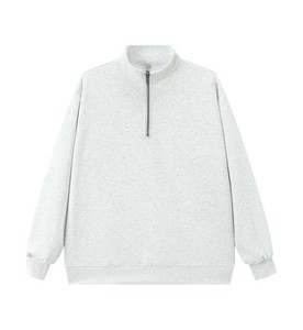 Sudadera holgada al por mayor con media cremallera, cuello simulado y ribete de punto acanalado para líneas minoristas informales - Product Image 6