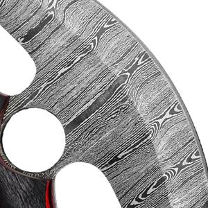 Hache à pizza en acier Damas de haute qualité avec une poignée à motifs magnifiques pour une utilisation confortable et des performances durables - Product Image 6