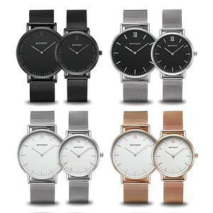 Reloj de cuarzo, reloj informal personalizado y sencillo para parejas, calendario moderno, reloj impermeable con diamantes incrustados. - Product Image 3