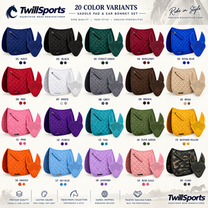 Twill Sports All Purpose Jumping Saddle Pad Set with Mesh Neck <b>Cover</b> Mint Green Polyester Quilted Design Training Accessory - Product Image 6