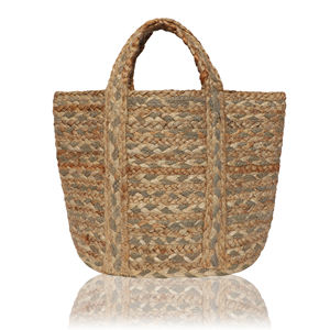 Sac fourre-tout en toile de jute de luxe pour femme 2026, grand sac à bandoulière tendance pour le shopping, directement du fournisseur indien - Product Image 1