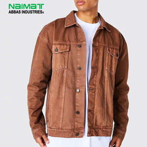 Chaqueta de Mezclilla Marrón para Hombre, Estilo Casual Clásico, Corte Holgado, Chaqueta de Jean de Algodón, Ropa Exterior, Moda Urbana, Nuevo Estilo - Product Image 1