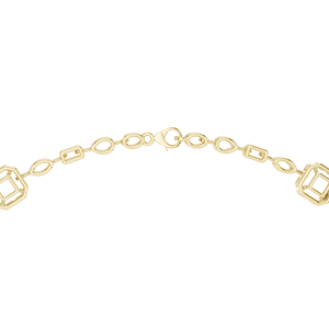 The Seraphina Cluster <b>Statement</b> <b>Necklace</b> | Gold Geometric and Diamond Mosaic Collar - Product Image 2