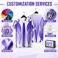 Jersey Olahraga Ringan Sublimasi Kustom, Peregangan Empat Arah, Cepat Kering, Bernapas, Seragam Tim Depan OEM