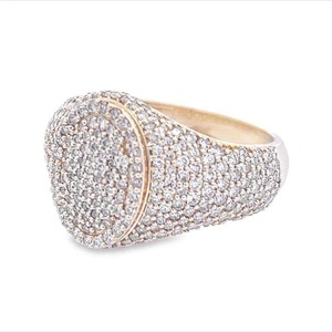 Most Popular Moissanite Diamond Round Cut Iced Out in 925 Sterling <b>Silver</b> Hip Hop <b>Rings</b> for <b>Men</b> With Enhanced VVS Clarity - Product Image 1