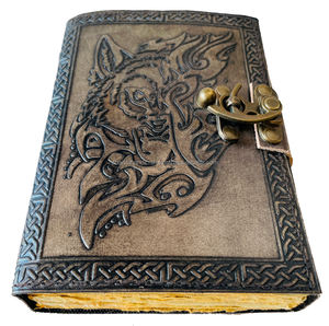 Cuaderno mágico celta, diario de cuero, regalo para mujer, diario de cuero en relieve grande Vintage, diario de viajero, cuaderno de bocetos personalizado - Product Image 3