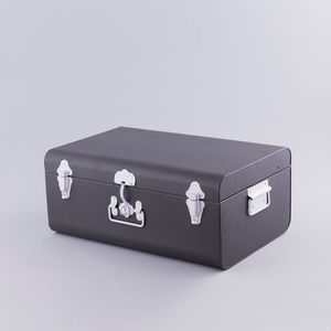Boîte de rangement métallique rectangulaire pour cadeaux de fête, avec couvercle à charnières et poignée, 1 couche, design industriel pour l'organisation des articles divers - Product Image 4