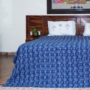 Blue Tree Pattern Organic Reversible Washable Fluffy Quilt Cover <b>Bedspread</b> Printed Bedding Blanket for Home Bedroom Hotel - Product Image 1