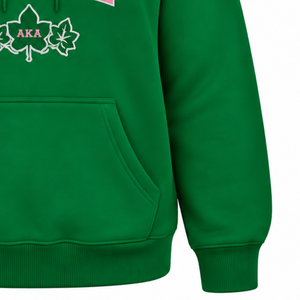   Sudadera con Capucha Rosa Heritage para Mujer con Letras Griegas Bordadas y Detalle 1908, Sudadera Informal de Felpa Suave - Product Image 6