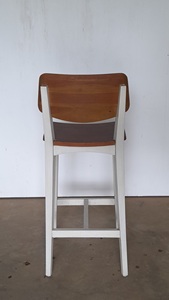 Solid Teak Wood Bar Chair with <b>Backrest</b> Home Furniture Modern Design - Product Image 5