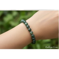 Bracelet tendance en agate mousse, fait main, vente en gros, cristal naturel de guérison, Inde