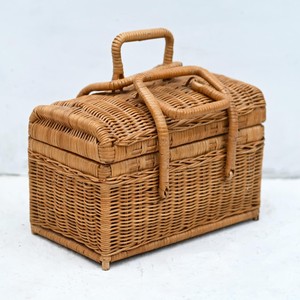Maleta de ratán a precio económico, bolso de viaje para hombres y mujeres, cesta de picnic tejida a mano, maletín. - Product Image 1