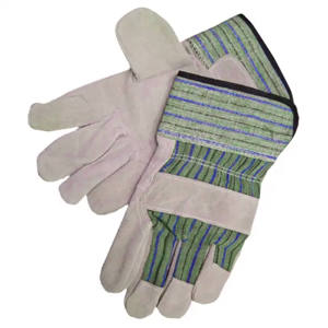 Gants de travail robustes en cuir de vachette pleine fleur pour échelleur canadien, protection CE certifiée pour la construction - Product Image 3