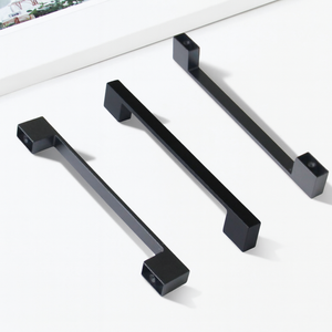 Poignée de meuble carrée en alliage de zinc noir mat, poignée de tiroir minimaliste pour armoire de cuisine, meuble de salle de bain, armoire, meubles - Product Image 4