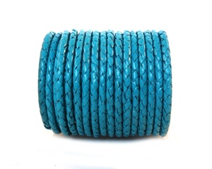 Cordones de cuero trenzado redondo genuino de 4mm para joyería para hacer pulseras colgantes otros accesorios - Product Image 5