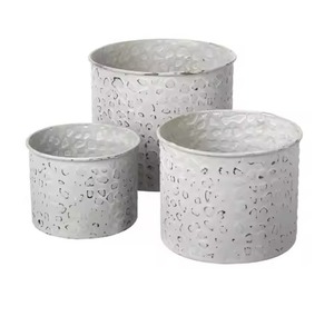 Elegante Maceta Galvanizada para Interiores, Maceta Decorativa de Metal para Plantas, Contenedor de Flores para Hogar y Jardín - Product Image 4