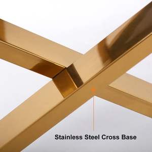 Comodino con cassetto a forma di X bianco in acciaio inox - Product Image 1