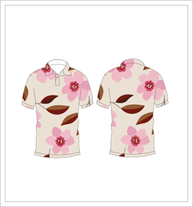 Polo pour homme à imprimé floral rose, décontracté, manches courtes, mode estivale, chemise de golf - Product Image 3