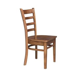 Silla Tradicional de Madera de Caucho con Respaldo de Escalera y Acabado en Roble, Silla de Comedor de Madera para Restaurante, Hotel y Muebles OEM - Product Image 4
