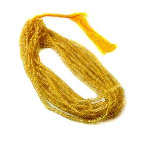Cuentas de Cuarzo Limón Natural Facetadas en Forma de Rondelle de 4mm, Cornalina Naranja, Piedra de Nacimiento de Noviembre, para Fabricación de Joyas, Venta al Por Mayor - Product Image 3