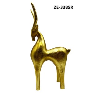 Escultura de Ciervo Dorado Hecha a Mano, Figura Animal Moderna para Decoración de Sala de Estar, Adorno Artístico para Mesa de Navidad - Product Image 3