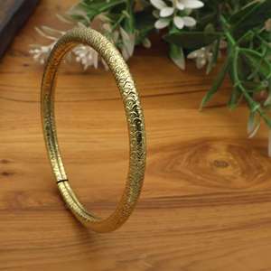 Tobillera con diseño de escamas de pez, de latón dorado y plateado, estilo bohemio, joyería retorcida para mujer. - Product Image 3