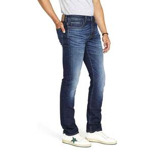 Jean en denim pour homme, délavé, respirant, déchiré, décontracté, personnalisé, imprimé, été, coton, élasthanne, avec motif - Product Image 1