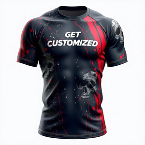 เสื้อรัดกล้ามเนื้อพิมพ์ลาย HD สำหรับ MMA ออกแบบได้ตามต้องการ กระชับพอดีตัว ใส่สบายสำหรับยิวยิตสู คิโมโน แขนเสื้อออกแบบพิเศษสำหรับศิลปะการต่อสู้ - Product Image 1