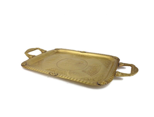 Vintage Style Solid Brass <b>Storage</b> <b>Tray</b> with Elegant Design for Coffee Table Decor and Professional Barware Organization - Product Image 5