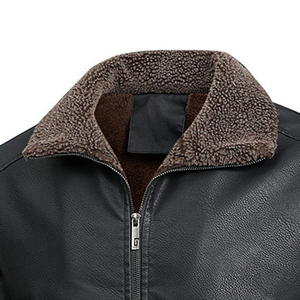 New Custom Design Men's Fashion Leather Jackets High quality Real Lather Sheepskin with <b>fur</b> <b>lined</b> Leather <b>Coat</b> for winter - Product Image 5