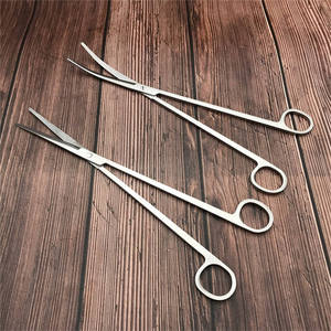 Tijeras Quirúrgicas Largas Curvas de Acero Inoxidable con Mango de Anillo, Instrumento Reutilizable, Instrumentos Quirúrgicos Ortopédicos para Uso Hospitalario - Product Image 6