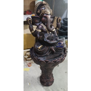 Nouvelle Statue de Ganesh Ganpati 2026 pour l'Inde, Fontaine Cascade Lumineuse en Polyrésine, Traditionnelle d'Intérieur - Product Image 3