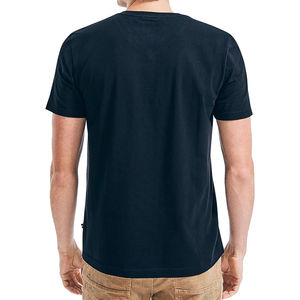 T-shirts pour hommes à col en V, coupe ajustée, manches courtes, séchage rapide, marque privée, haute qualité, avec logo personnalisé, en vente - Product Image 4