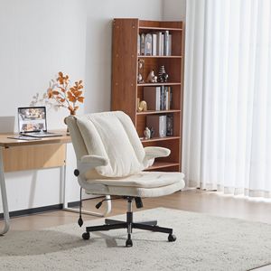 Sedia da Ufficio con Gambe Incrociate, Schienale Reclinabile e Supporto Lombare Dinamico ad Airbag, Seduta Larga e Braccioli Reclinabili per Uso Scrivania - Product Image 2