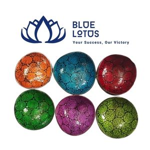 Bol en noix de coco mosaïque de perles fait main vietnamien, écologique, design classique, passe au lave-vaisselle, idéal pour la décoration intérieure - Vente Flash - Product Image 1