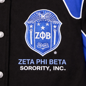 Blouson Bomber Vintage ZPB Racing en Twill avec Lettres Grecques de Sororité, Style Universitaire, pour l'Hiver, Grandes Tailles, Logos Brodés - Product Image 4