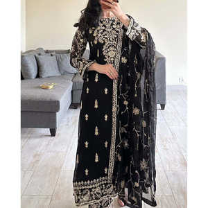 Magnifique ensemble de costume de soirée avec travail de fil et de sequins, taille XL - Product Image 3