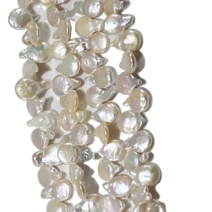 TOP DRILLED LOOSE IRREGULAR SHAPE COIN FRESHWATER PEARL FROM PEARL FARM