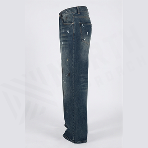 GENERSA SPORTS Jean droit pour homme, style Hip Hop, automne, en velours côtelé mi-lourd, délavage enzymatique, séchage rapide, braguette boutonnée, devant plat, taille moyenne - Product Image 2