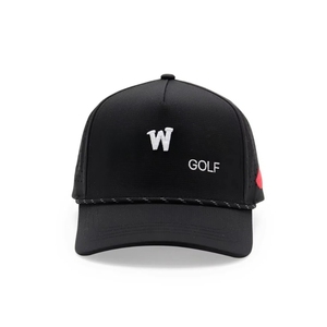 Gorra de golf impermeable de secado rápido al por mayor con hebilla trasera ajustable, gorra de rendimiento de 5 paneles que absorbe el sudor, suministro de marca con logotipo personalizado - Product Image 4