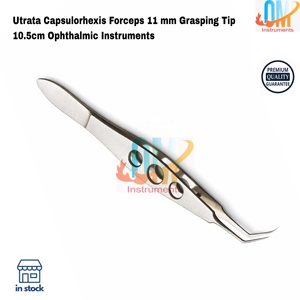 Pinzas de Capsulorrexis Utrata de 11 mm con Punta de Agarre de 10.5 cm, Instrumentos Oftálmicos de Acero Inoxidable de Grado Médico Reutilizables ISO - Product Image 4