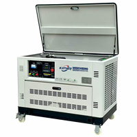Générateurs silencieux à essence monocylindres 4 temps 50/60Hz 5KW 8KW 10KW 12KW 15KW à faible bruit, groupe électrogène de secours