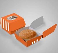 Boîte à hamburgers personnalisée de qualité supérieure, emballage pour hamburgers, fabrication directe d'usine au meilleur prix