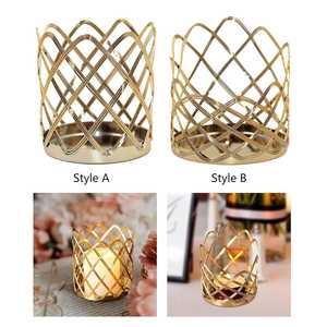 Lanterne décorative en fer de qualité supérieure avec porte-bougie en métal durable pour tables à manger, salons et centres de table pour événements - Product Image 3