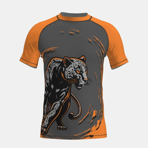 Camiseta de compresión de alta calidad para hombre, Rashguard de Jiu Jitsu con estampado digital personalizado, Rash Guard BJJ de media manga 2026 al por mayor - Product Image 1