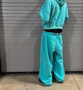 Men's Red Full Zip Hooded Lightweight High Quality <b>Tracksuit</b> Loose Fit Streetwear Autumn Cotton Sweatpants Side Pockets Solid - Product Image 5