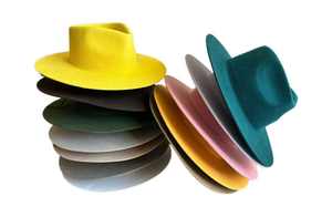 Chapeau Fedora à large bord, couleur unie, protection solaire, design personnalisé, décoration à pompon, décontracté, pour l'extérieur, pêche - Product Image 3