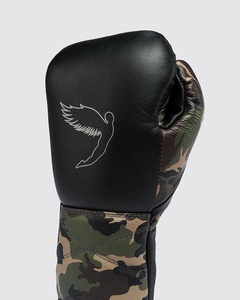 Nouveaux gants de boxe à lacets imprimés camouflage, dernier modèle, nouvelle arrivée, gants de boxe professionnels en cuir pour l'entraînement et le sparring - Product Image 2