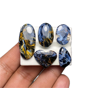Natural pietersite gemstone storm stone cabochon blue brown Flashy loose gemstone for jewelry making - Product Image 3